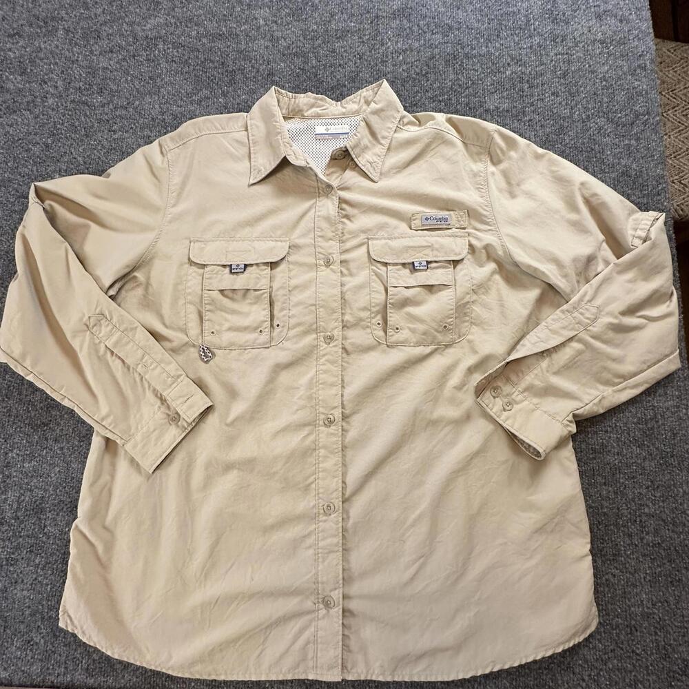 Columbia Fishing Shirt‎ Men's XL Performance Quick Dry Lightweight Outdoor Q37